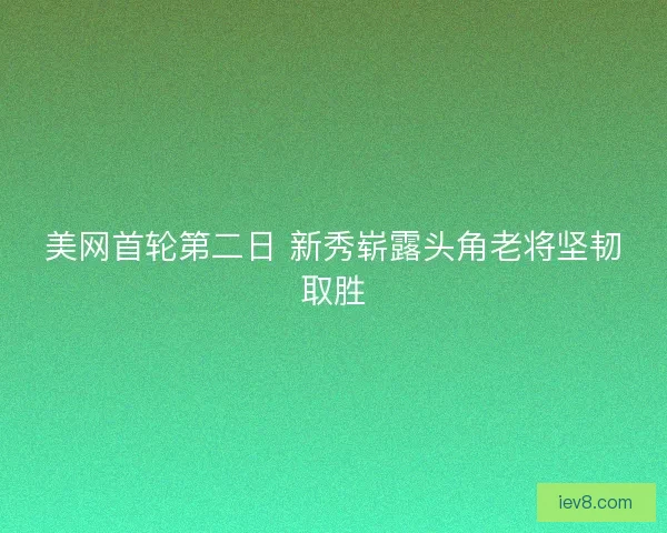 美网首轮第二日 新秀崭露头角老将坚韧取胜