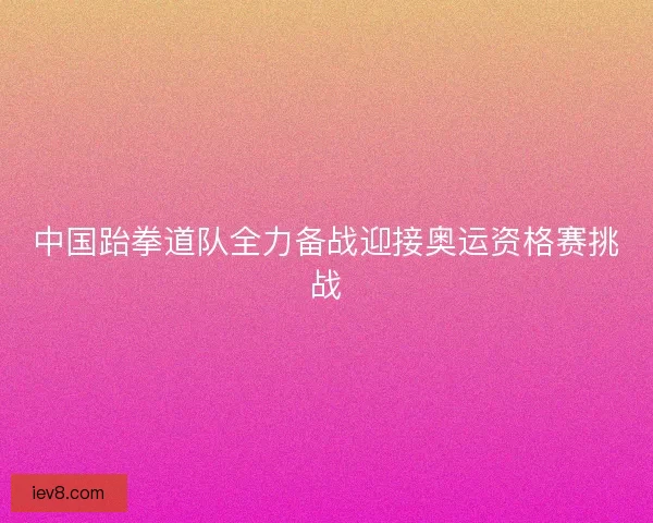 中国跆拳道队全力备战迎接奥运资格赛挑战